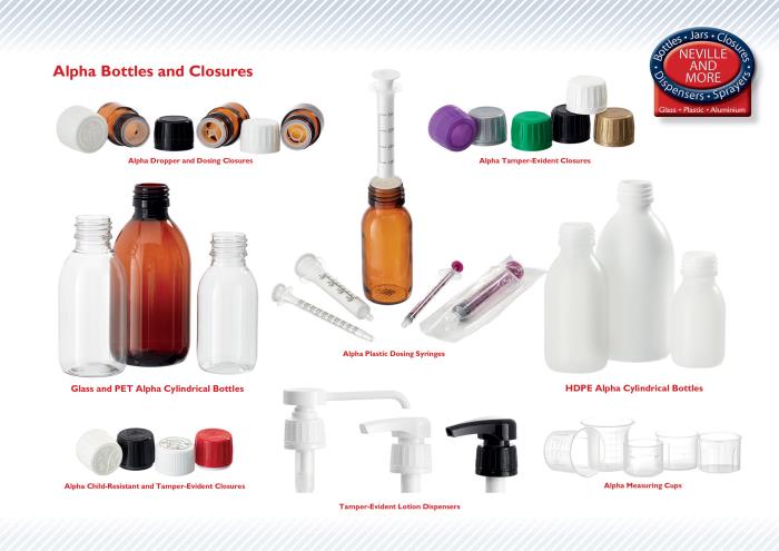 More innovative closures and dispensers for the popular Alpha Bottle range